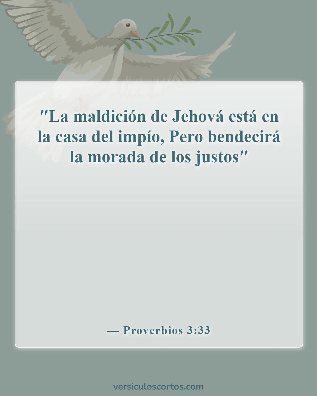 Versículos bíblicos sobre bendecir a alguien (Proverbios 3:33)