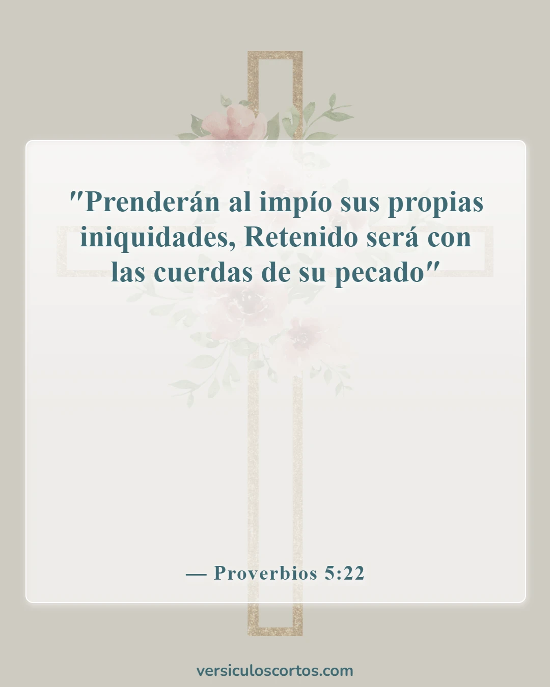 Versículos de la Biblia sobre el castigo del pecado (Proverbios 5:22)