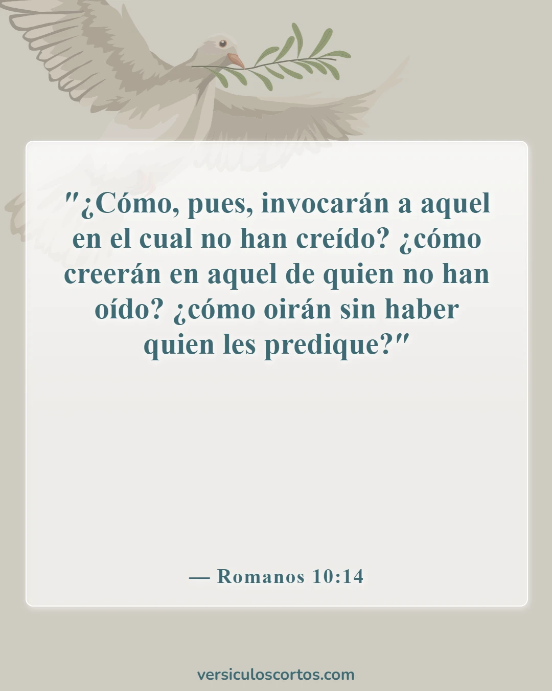Versículos de la Biblia sobre salvar almas (Romanos 10:14)