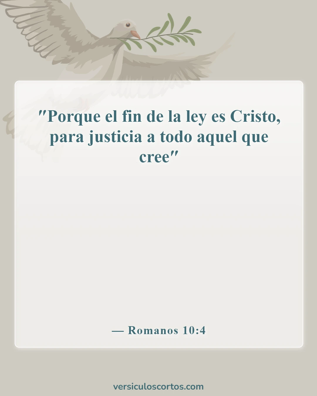 Versículos bíblicos sobre el propósito de la ley (Romanos 10:4)