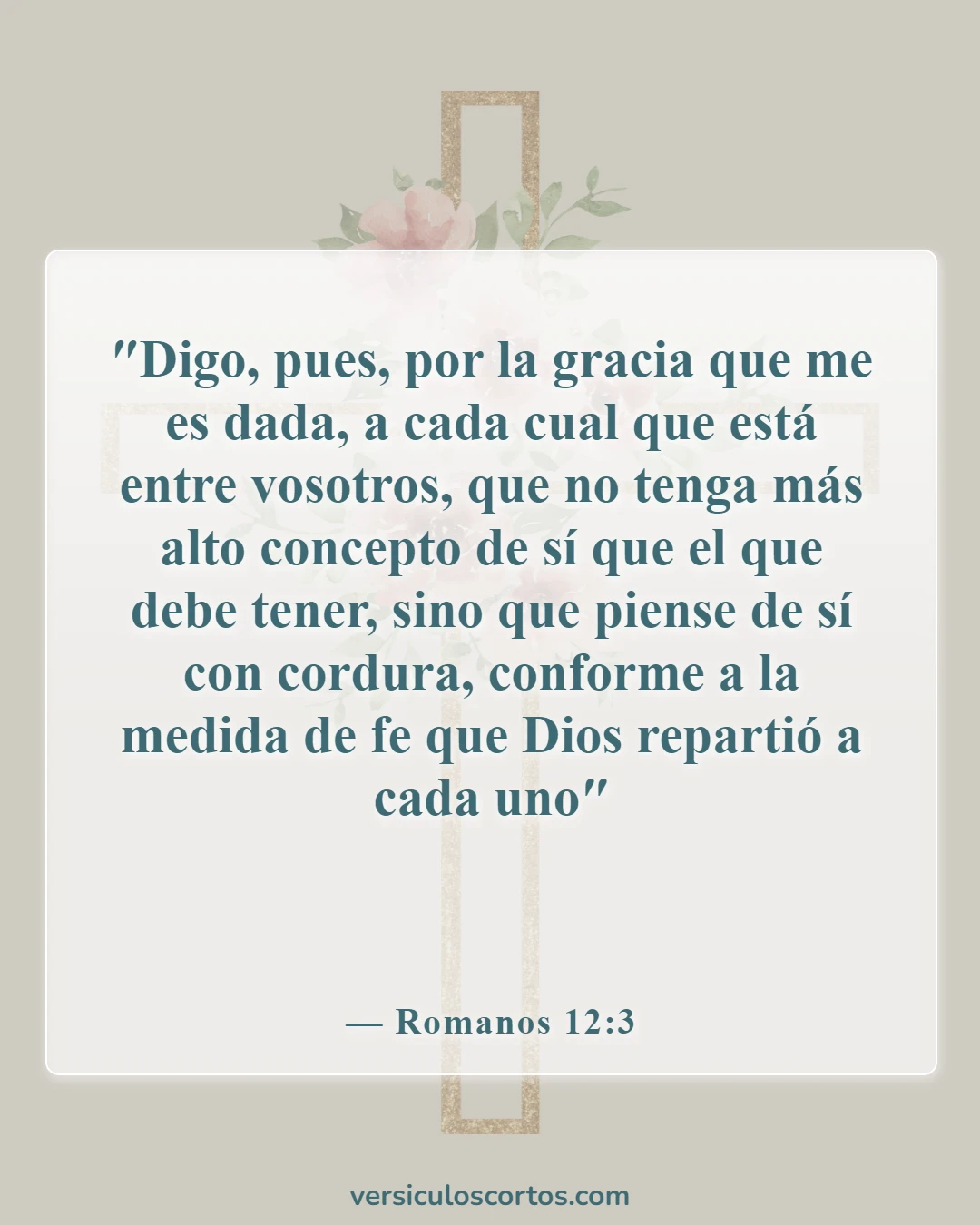 Versículos de la Biblia sobre los dones espirituales (Romanos 12:3)