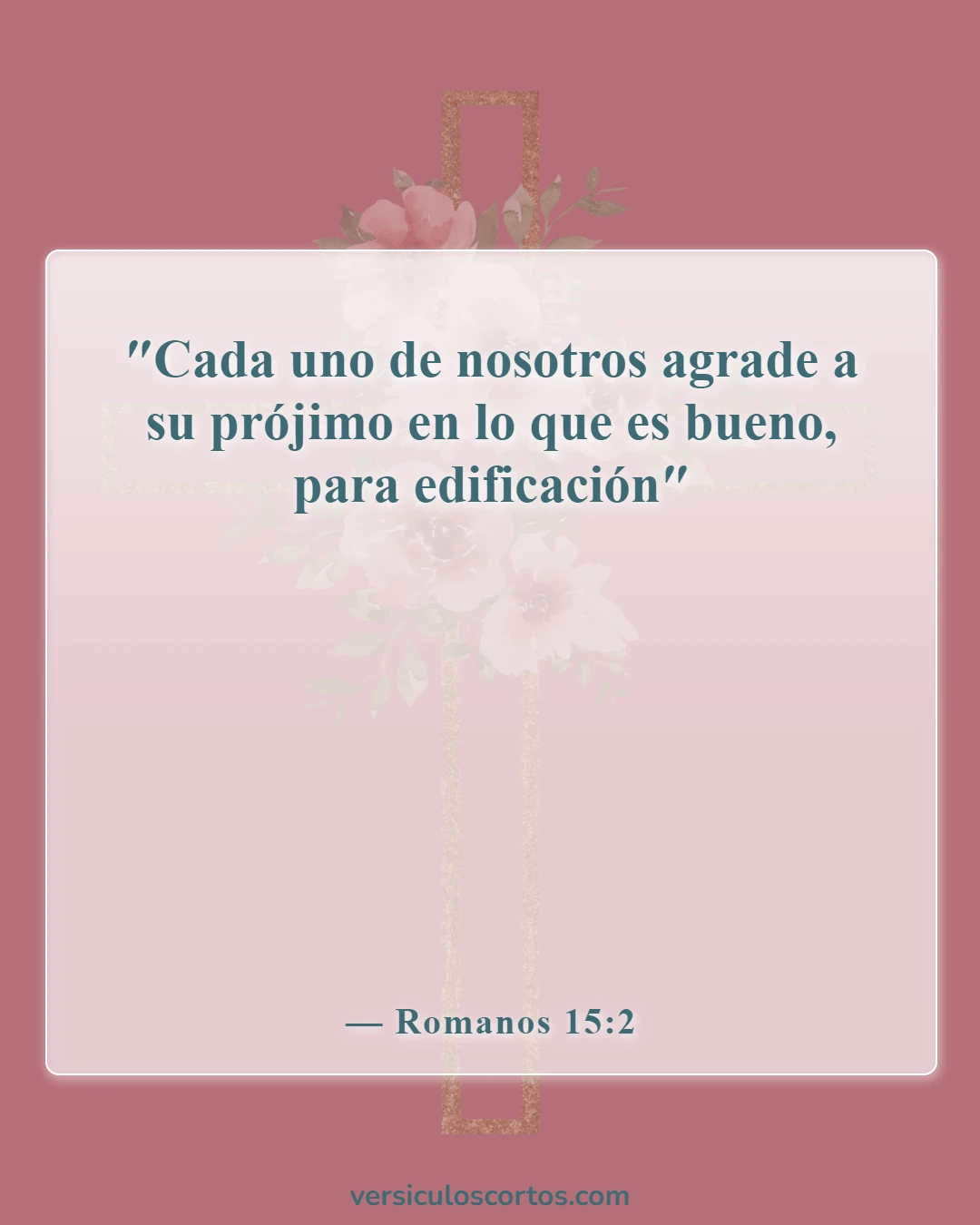 Versículos de la Biblia sobre perdonar a tus enemigos (Romanos 15:2)