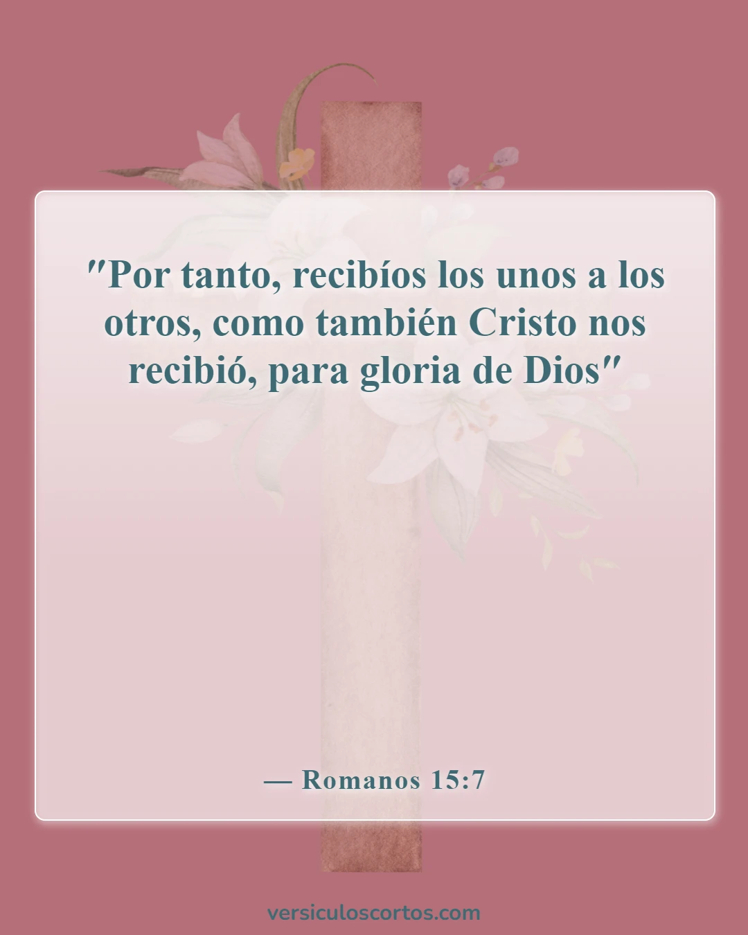 Versículos bíblicos sobre venir a Jesús (Romanos 15:7)