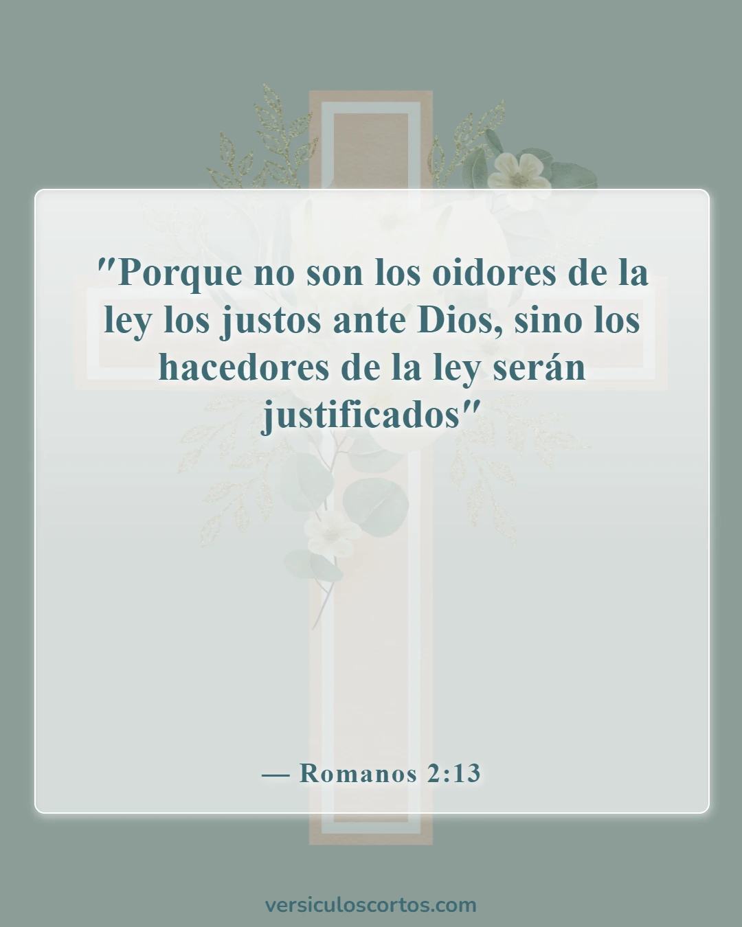 Versículos bíblicos sobre la obediencia a Dios (Romanos 2:13)