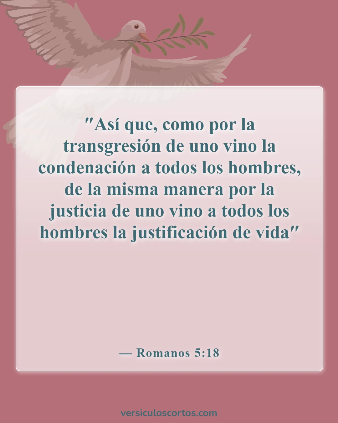 Versículos bíblicos sobre la justificación por la fe (Romanos 5:18)