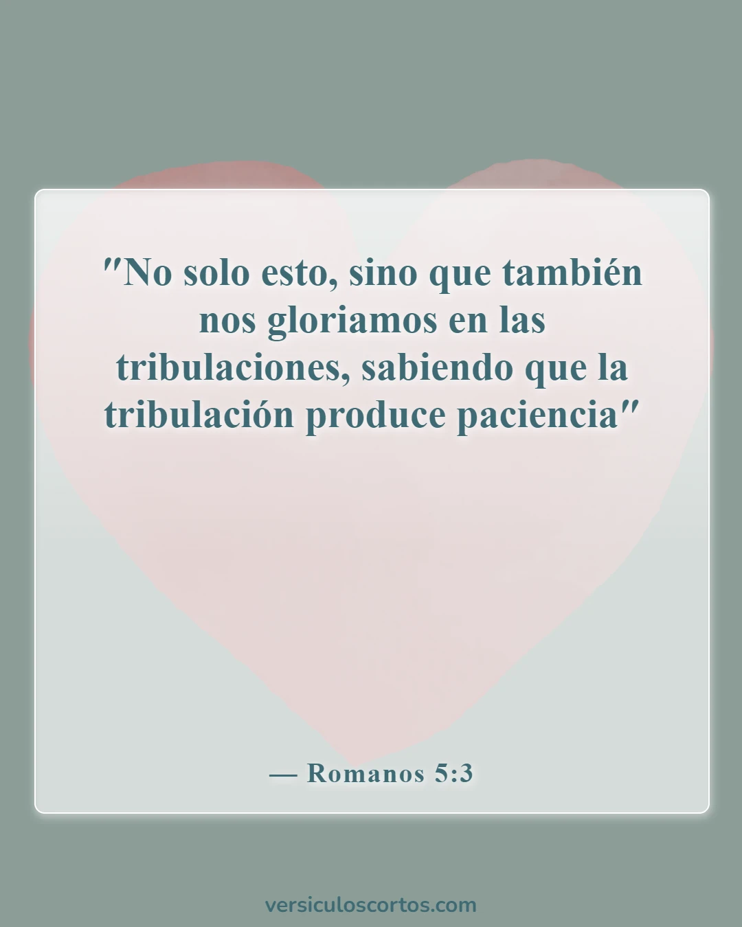 Versículos de la Biblia sobre las dificultades (Romanos 5:3)