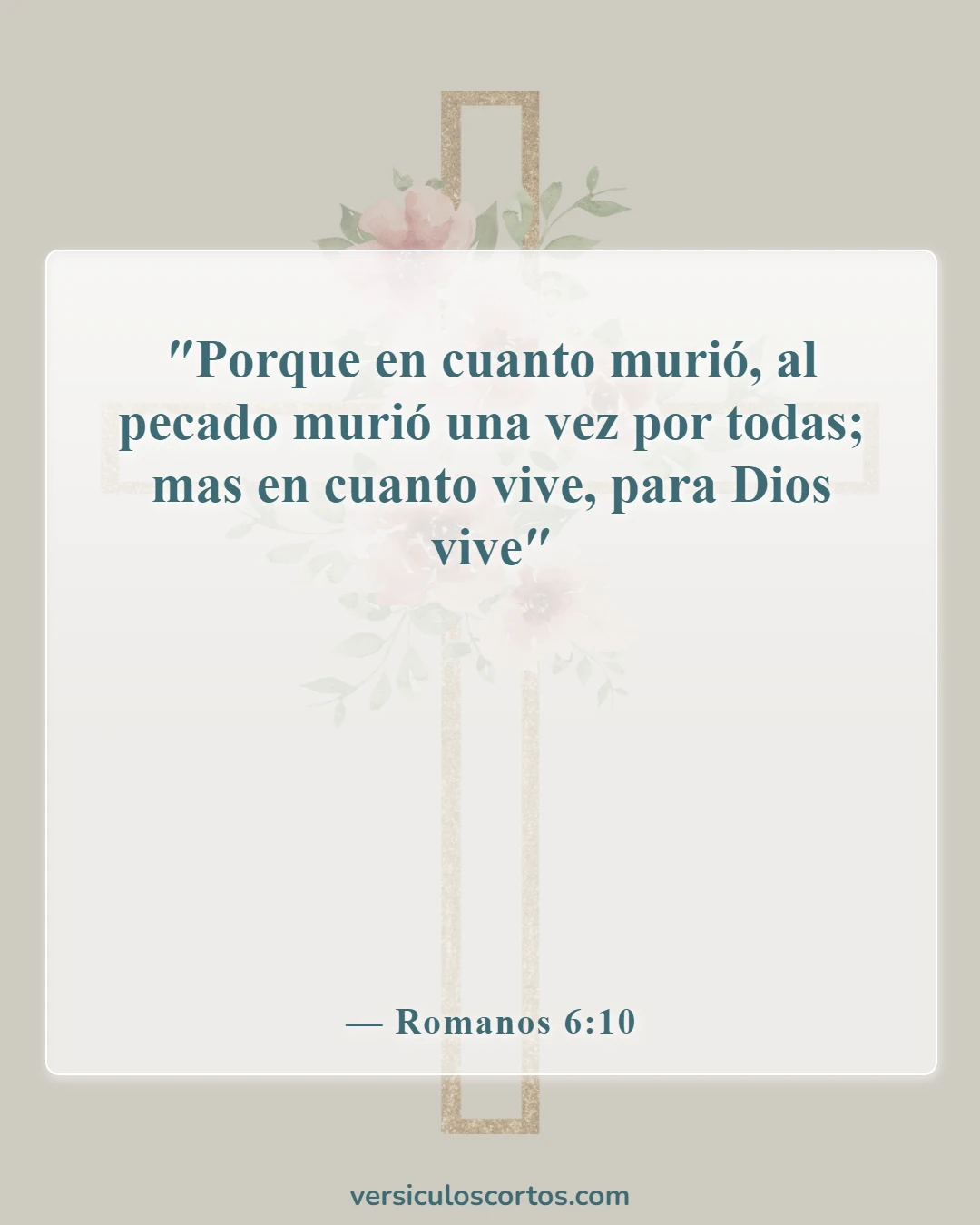 Versículos de la Biblia sobre la muerte de Jesús (Romanos 6:10)