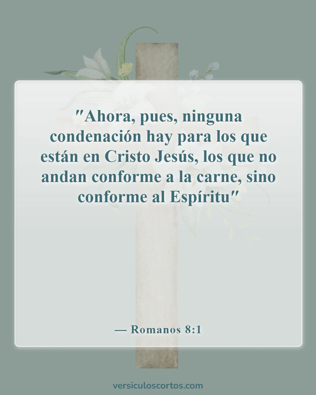 Versículos bíblicos sobre la salvación (Romanos 8:1)