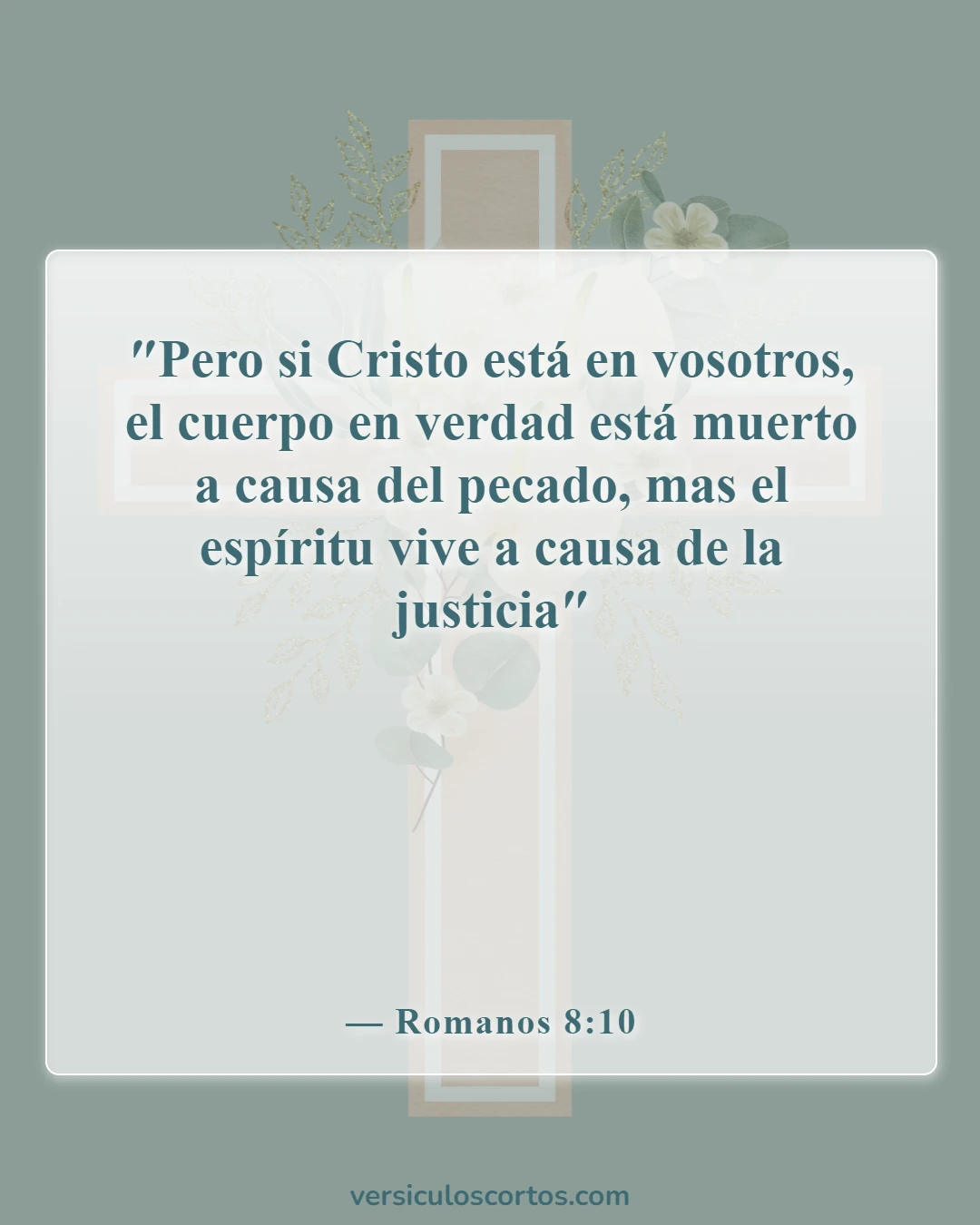 Versículos de la Biblia sobre el cuerpo, el alma y el espíritu (Romanos 8:10)