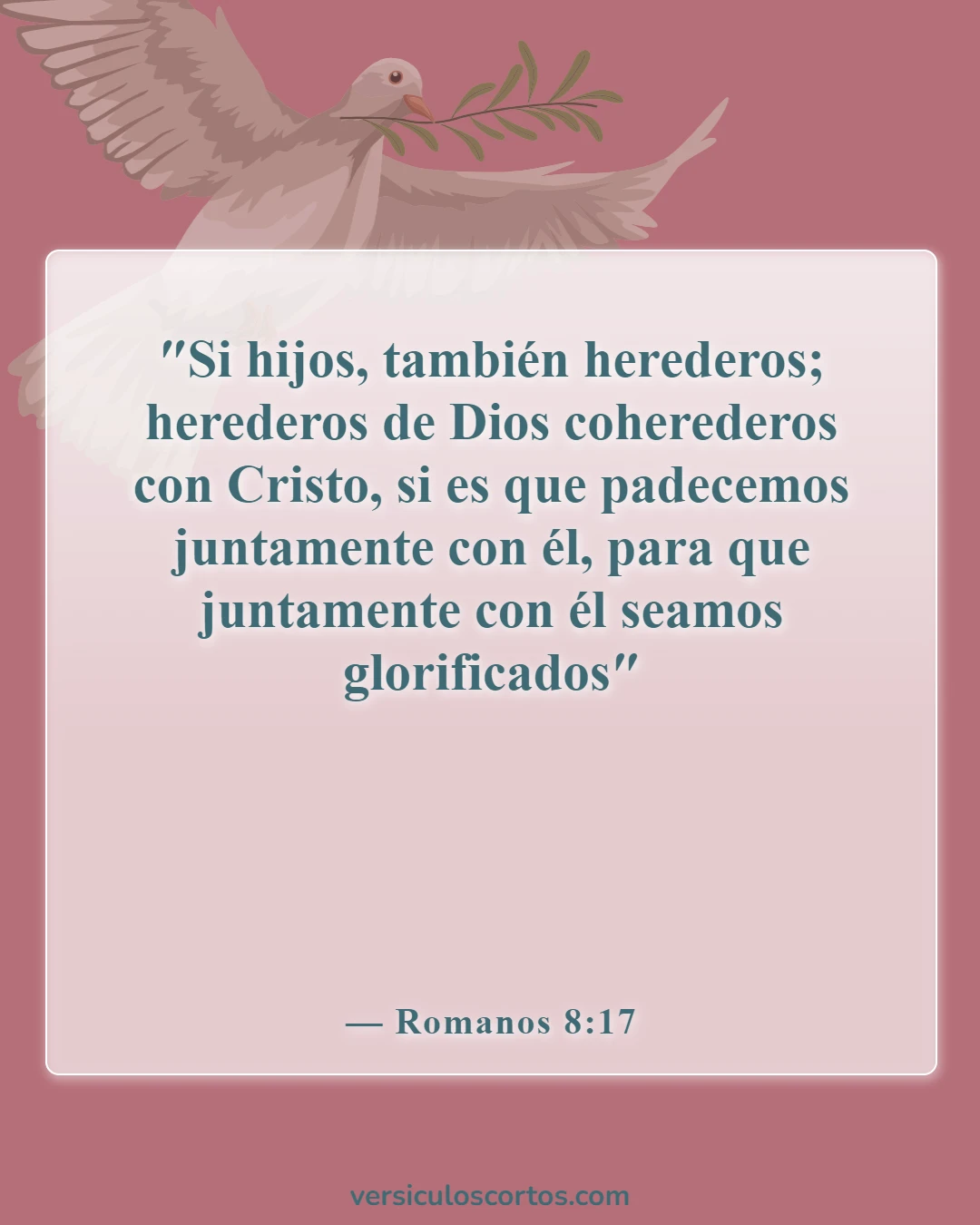 Versículos bíblicos sobre la exaltación de Cristo (Romanos 8:17)