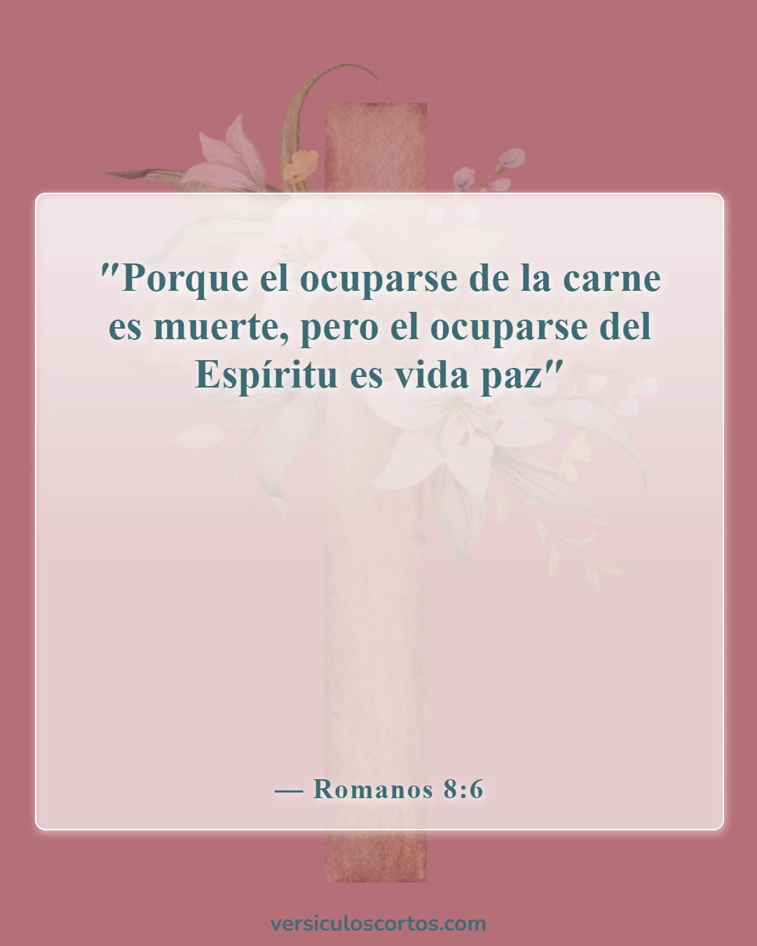 Versículos de la Biblia sobre salir con un no creyente (Romanos 8:6)