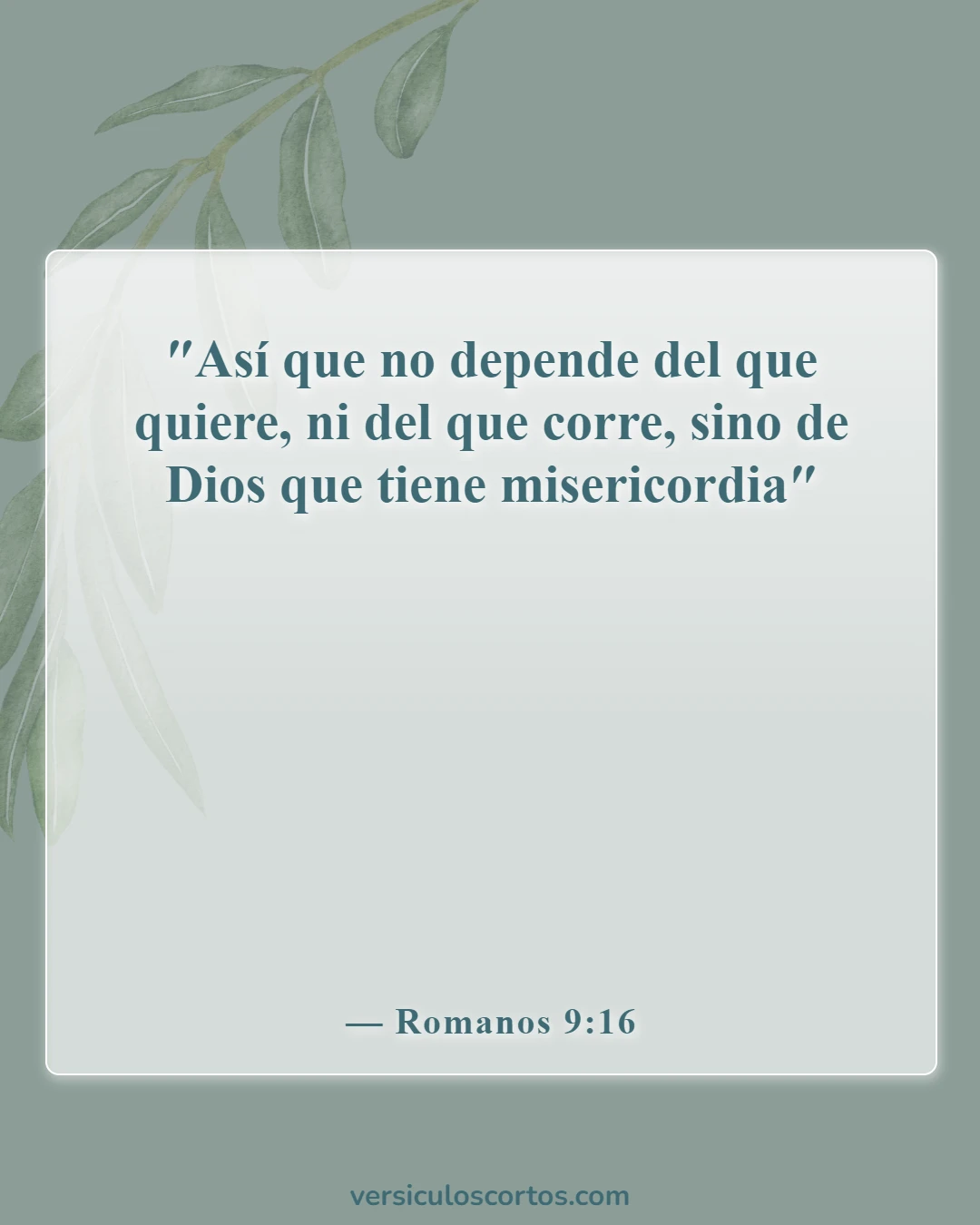 Versículos de la Biblia sobre la elección y la predestinación (Romanos 9:16)