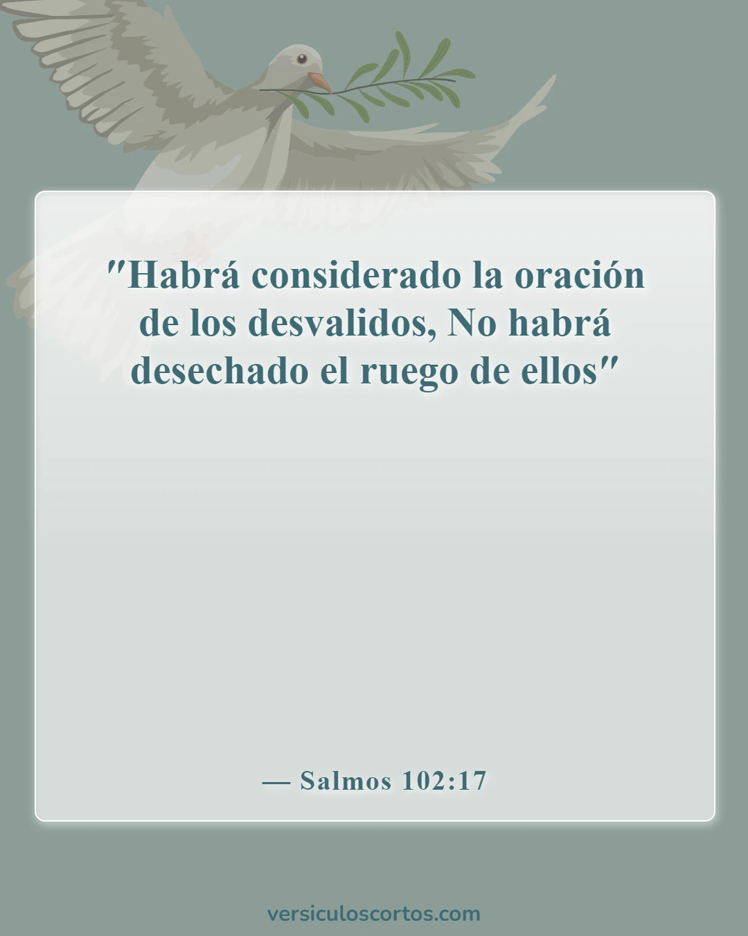 Versículos bíblicos sobre el poder de la oración (Salmos 102:17)