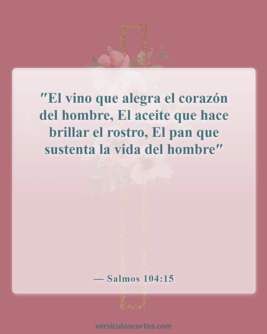 Versículos de la Biblia sobre el consumo de alcohol (Salmos 104:15)