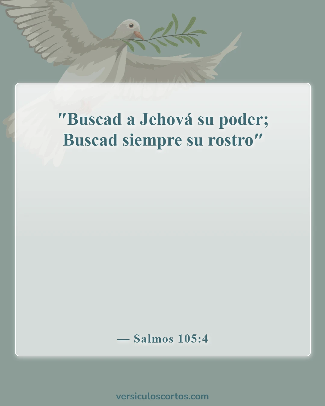 Versículos de la Biblia sobre pasar tiempo con Dios (Salmos 105:4)