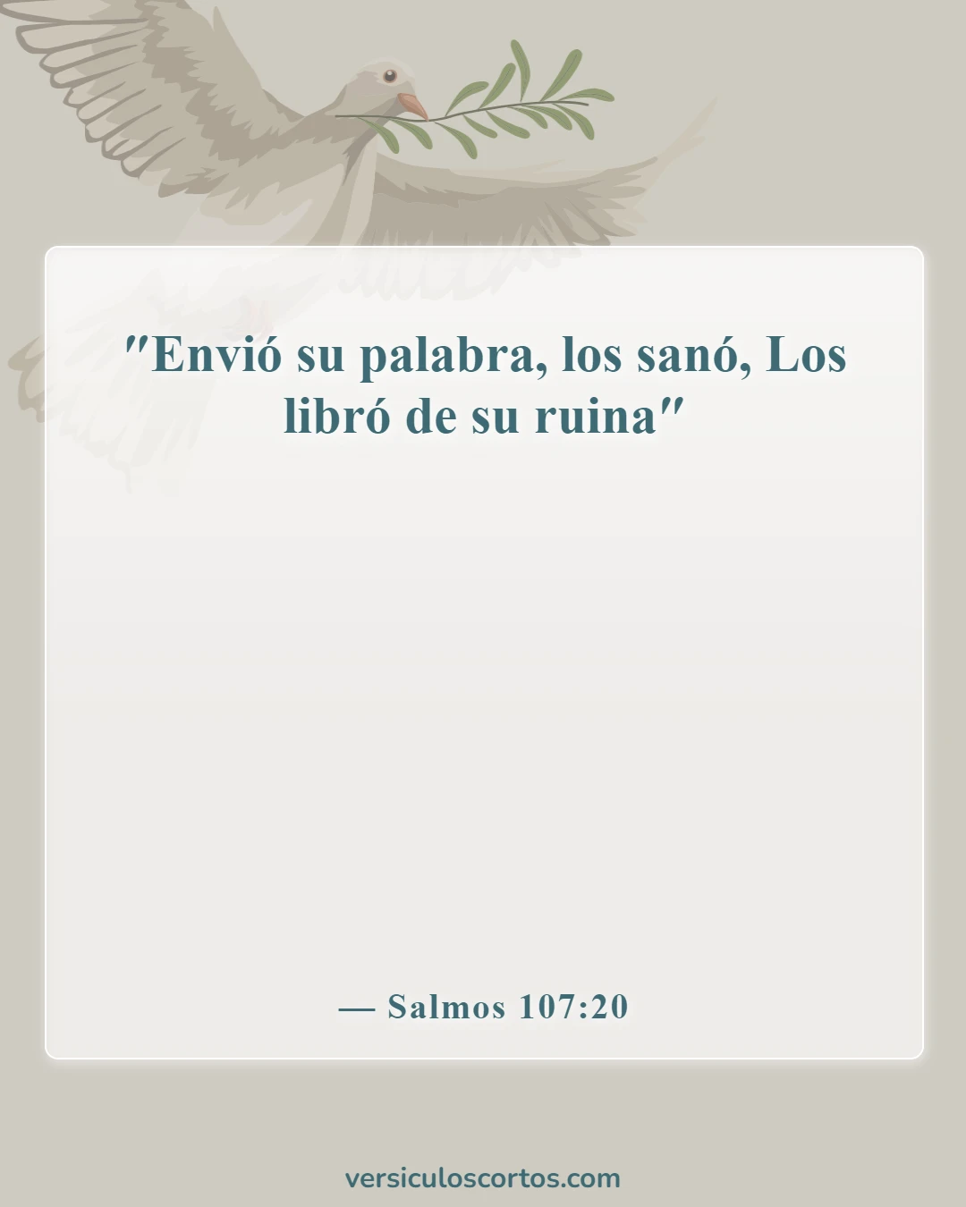 Versículos bíblicos sobre el poder de la palabra (Salmos 107:20)