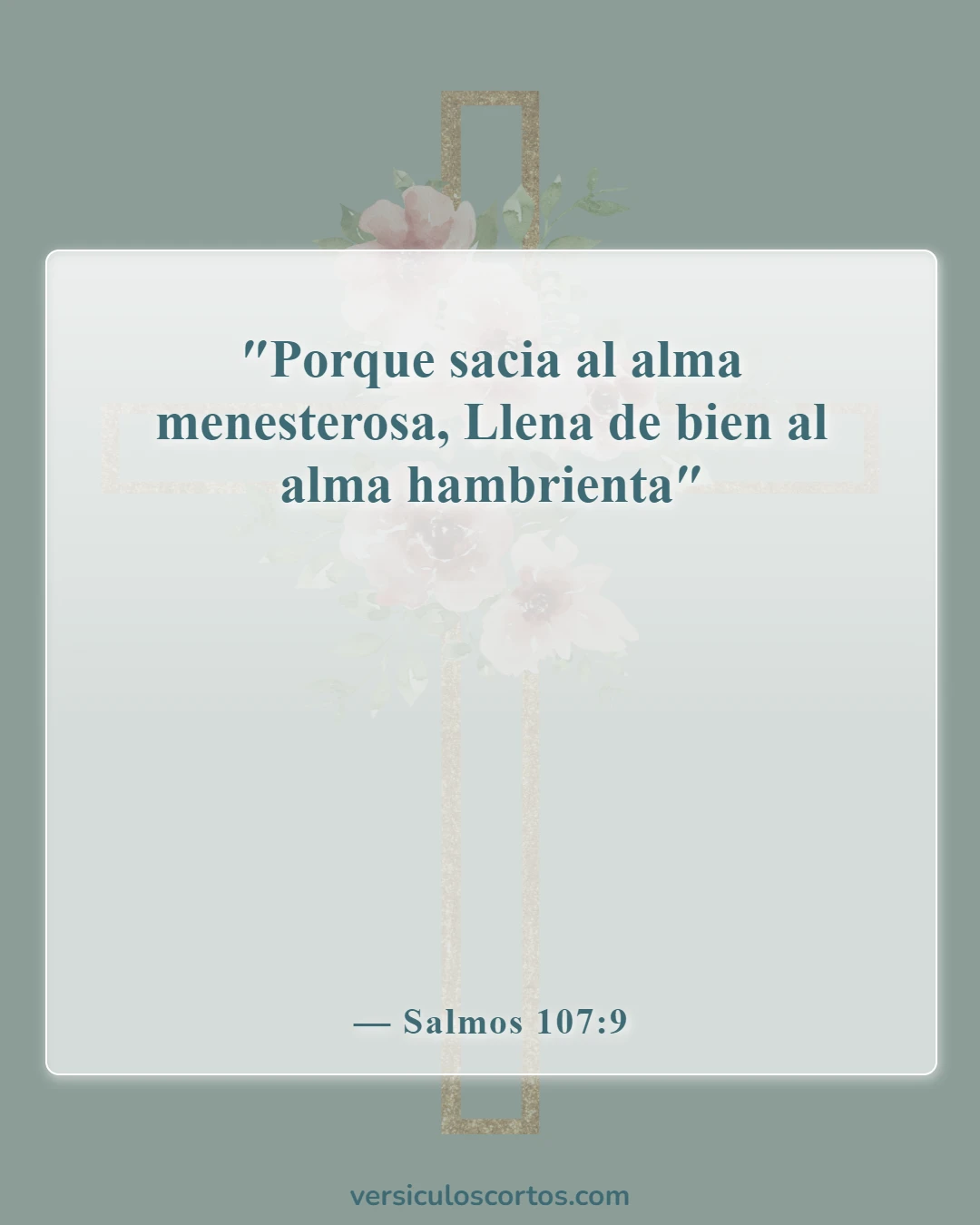 Versículos bíblicos sobre la vida abundante (Salmos 107:9)