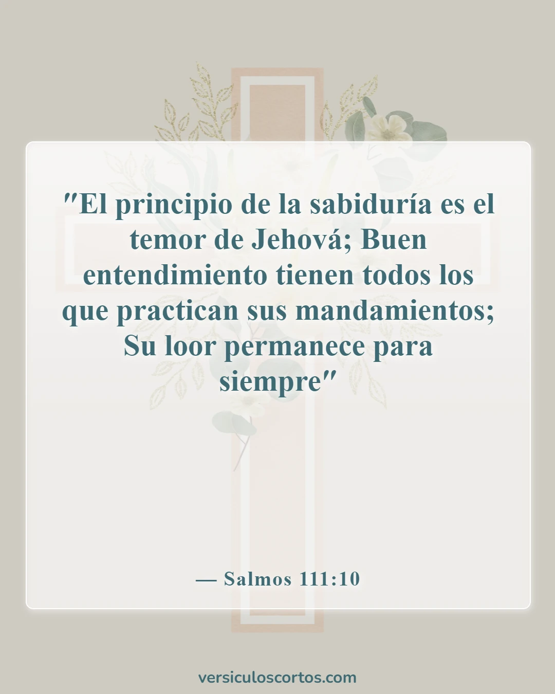 Versículos de la Biblia sobre conocer el bien del mal (Salmos 111:10)