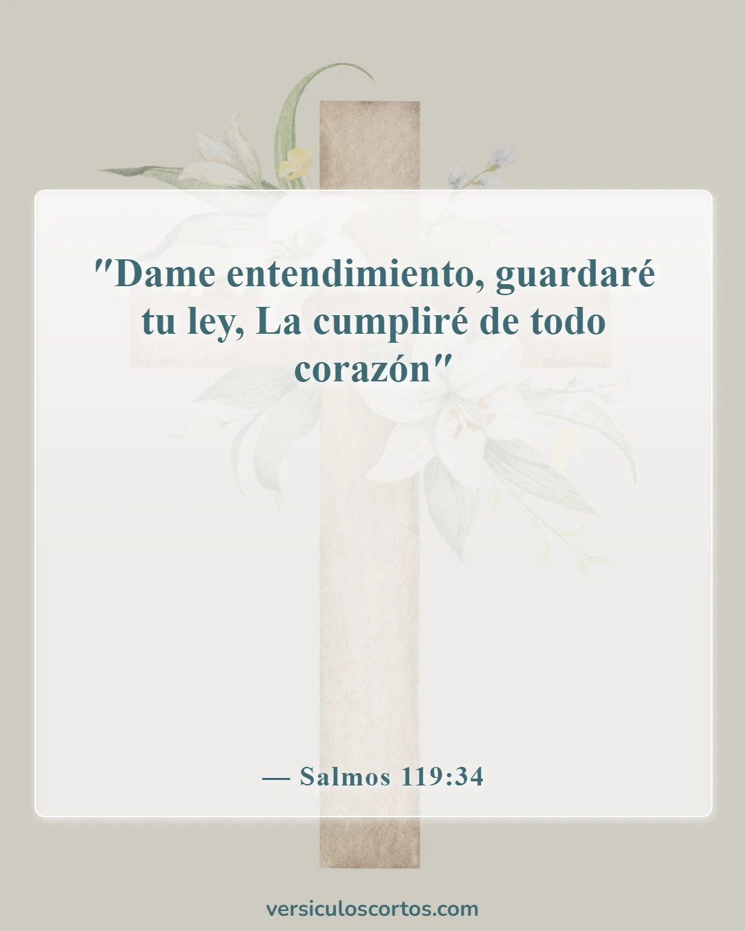 Versículos de la Biblia sobre la Devoción a Dios (Salmos 119:34)