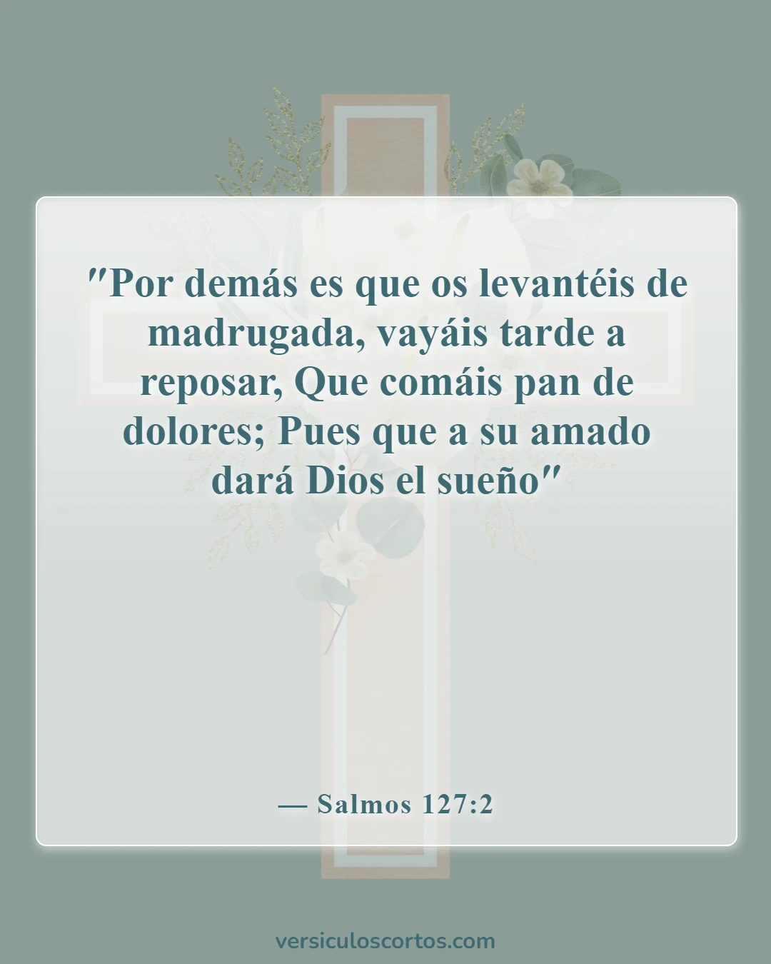 Versículos de la Biblia sobre disfrutar de la vida (Salmos 127:2)