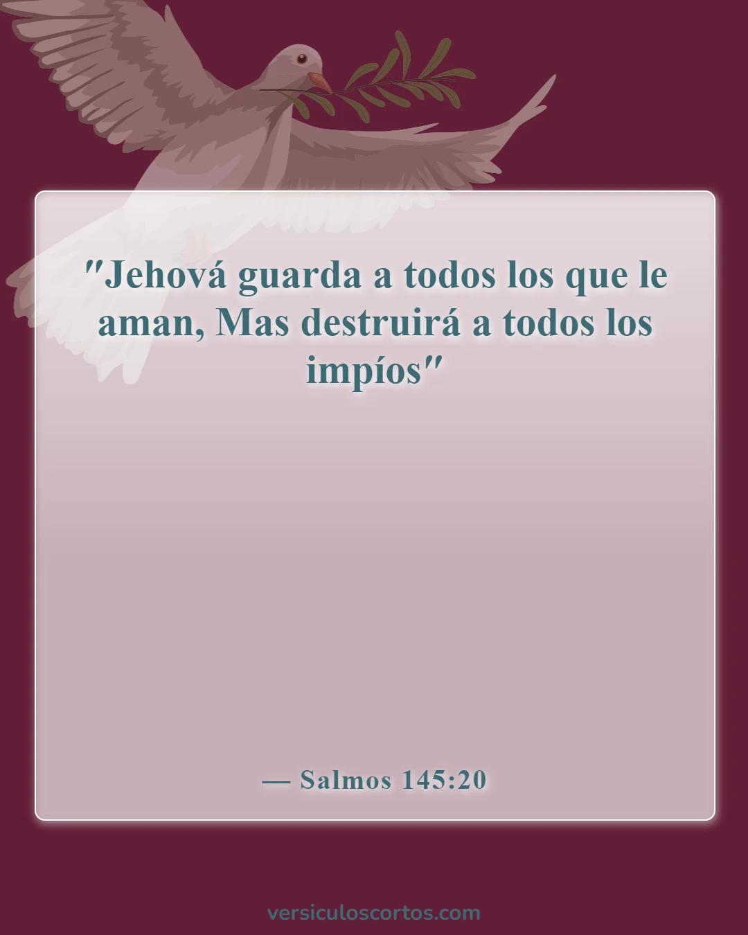 Versículos bíblicos sobre amar al Señor (Salmos 145:20)