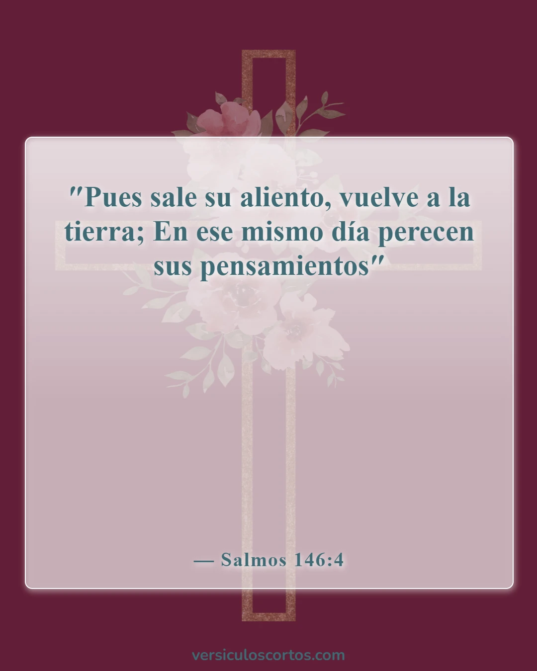 Versículos de la Biblia sobre la memoria después de la muerte (Salmos 146:4)