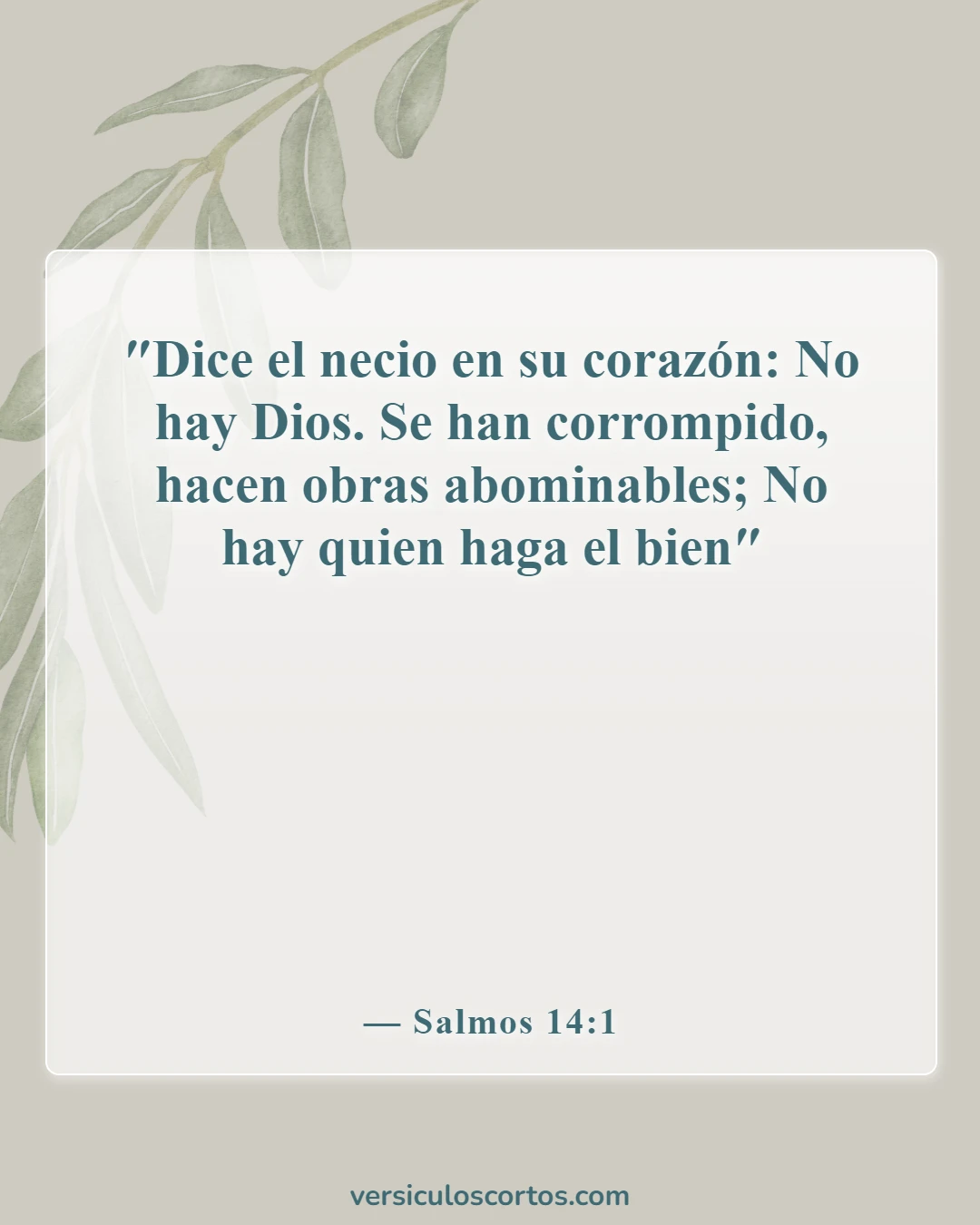 Versículos de la Biblia sobre los ateos (Salmos 14:1)