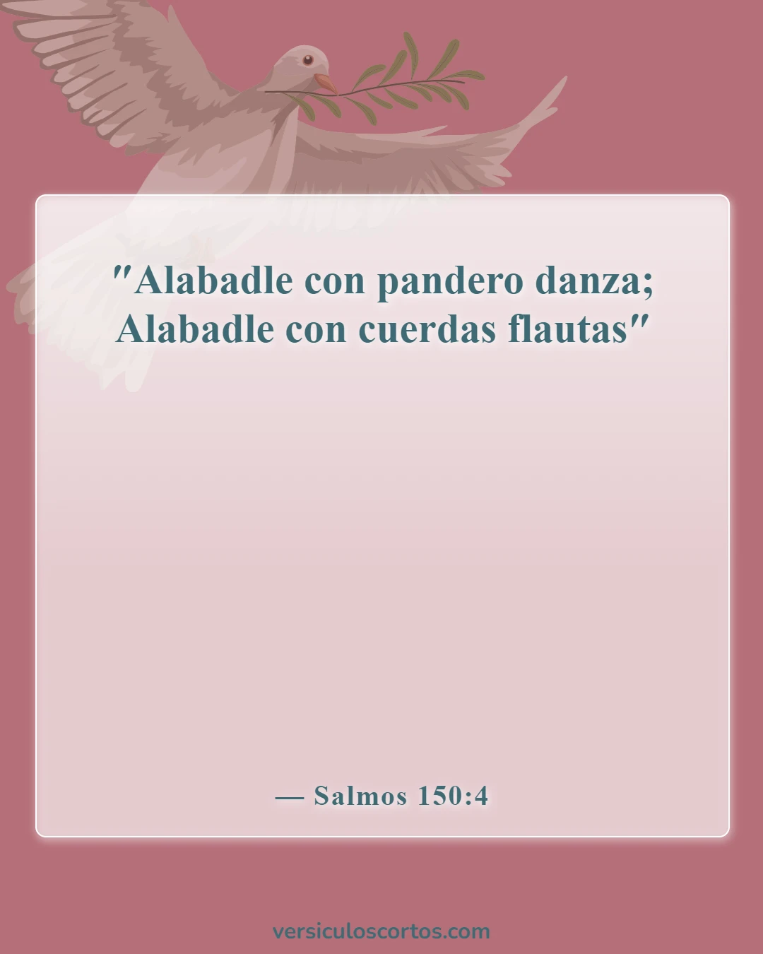 Versículos de la Biblia sobre bailar en la iglesia (Salmos 150:4)