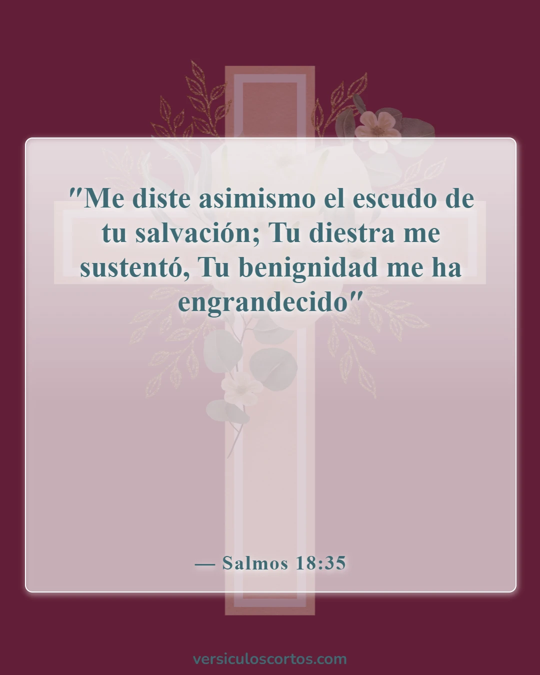 Versículos de la Biblia sobre la victoria en Cristo (Salmos 18:35)
