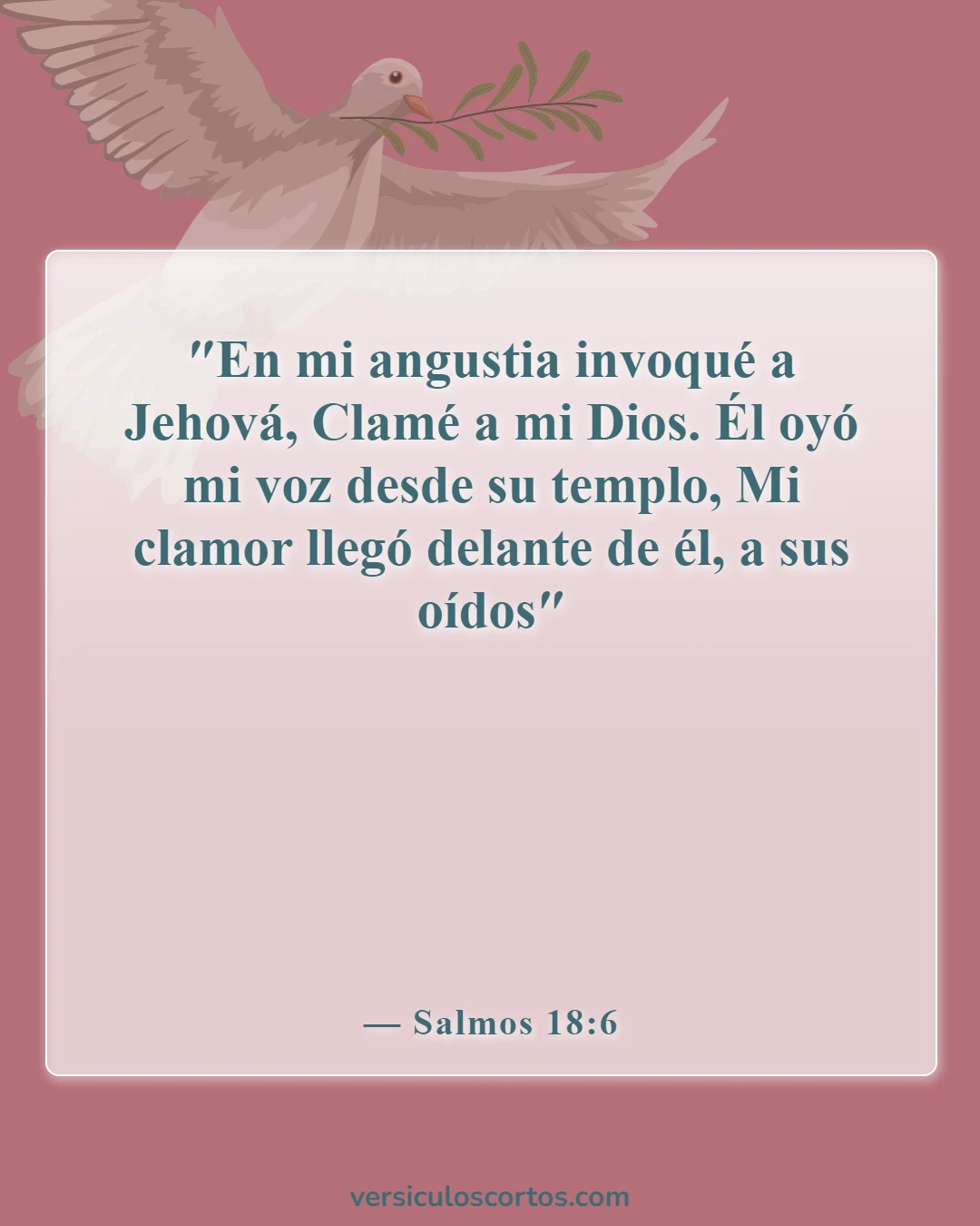 Versículos bíblicos sobre el poder de la oración (Salmos 18:6)