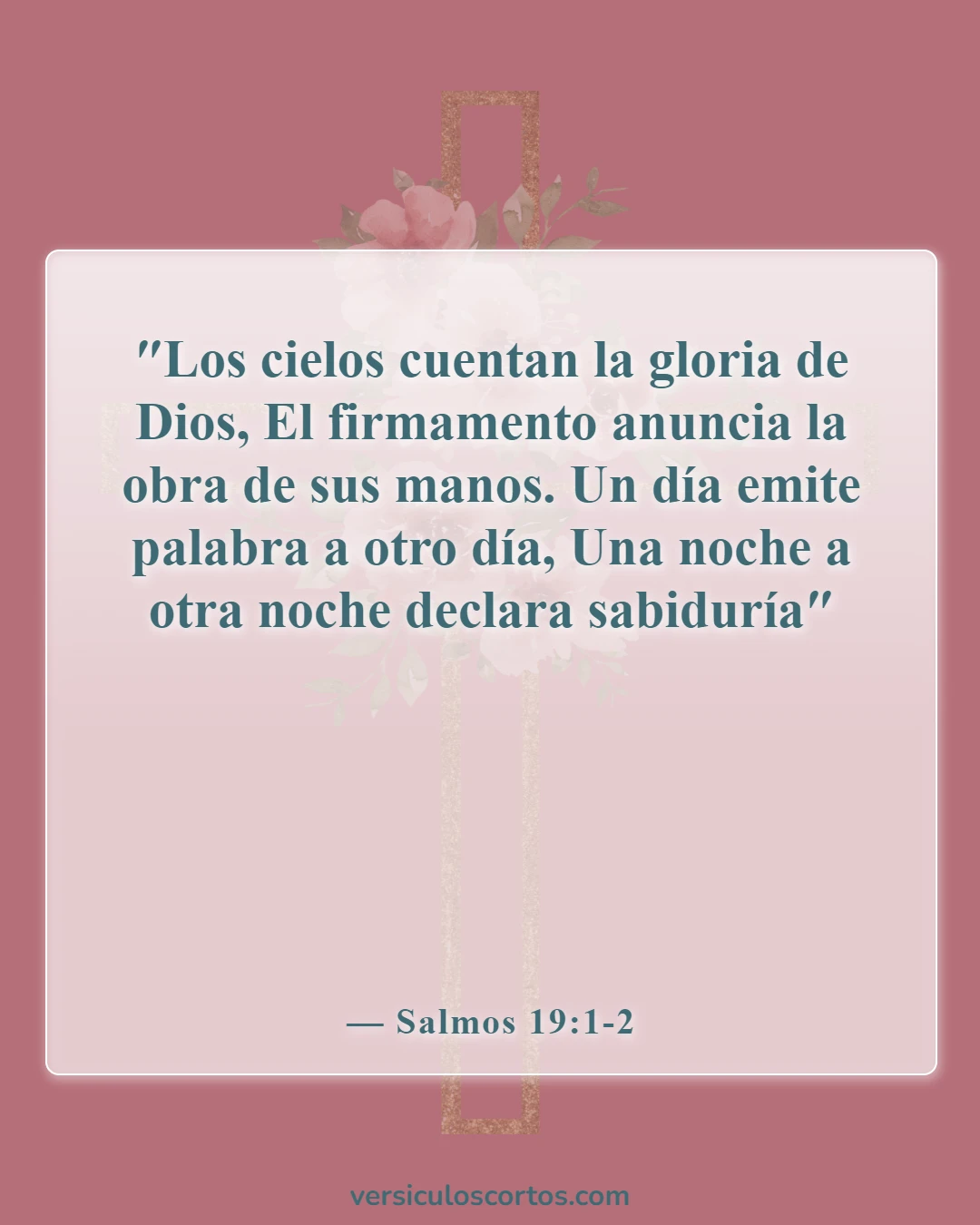 Versículos de la Biblia sobre Dios hablándote (Salmos 19:1-2)
