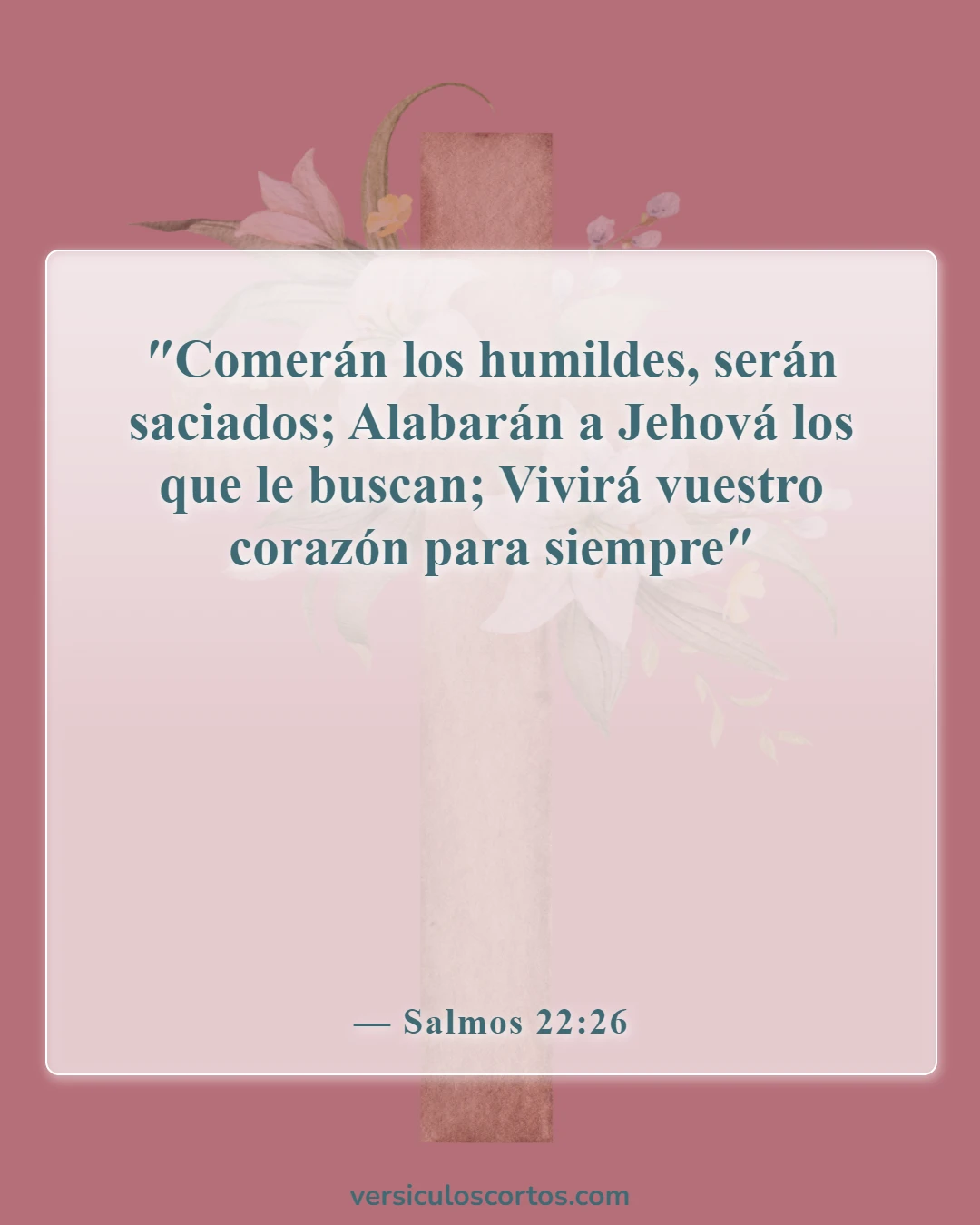 Versículos de la Biblia sobre buscar a Dios (Salmos 22:26)