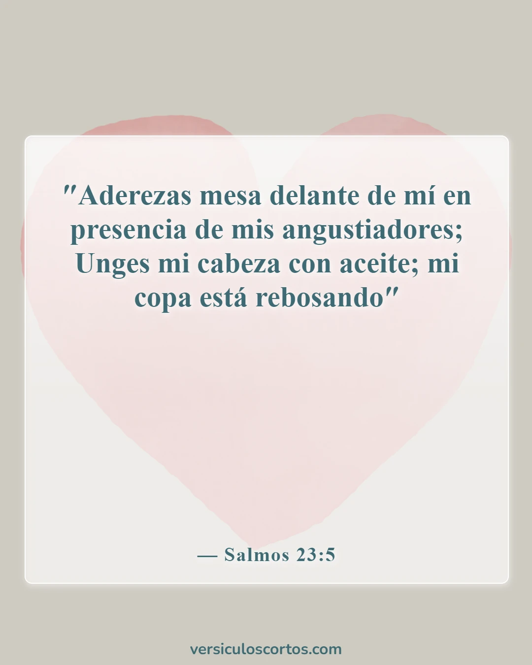 Versículos bíblicos sobre la vida abundante (Salmos 23:5)
