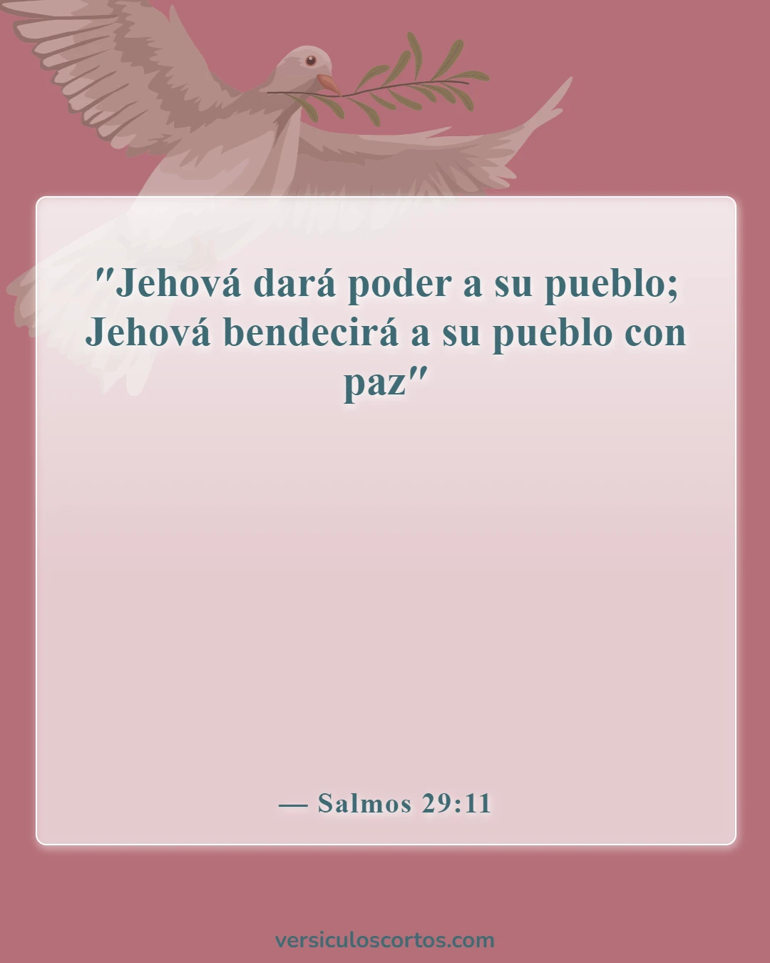 Versículos bíblicos sobre bendecir a alguien (Salmos 29:11)