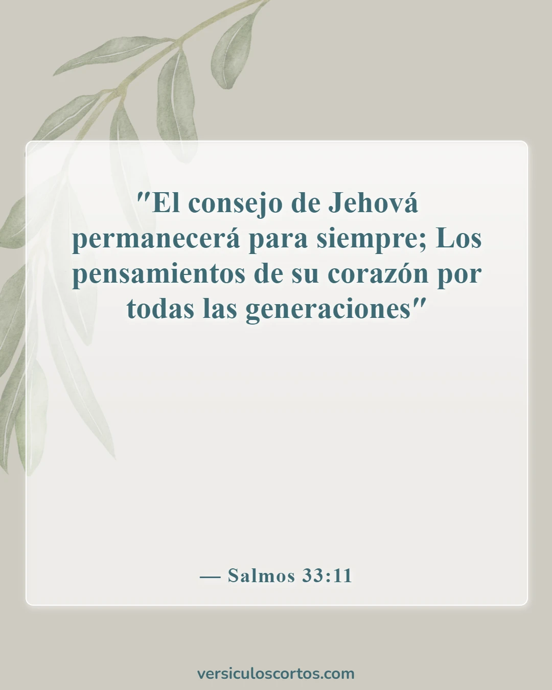 Versículos de la Biblia sobre que Dios tiene el control (Salmos 33:11)