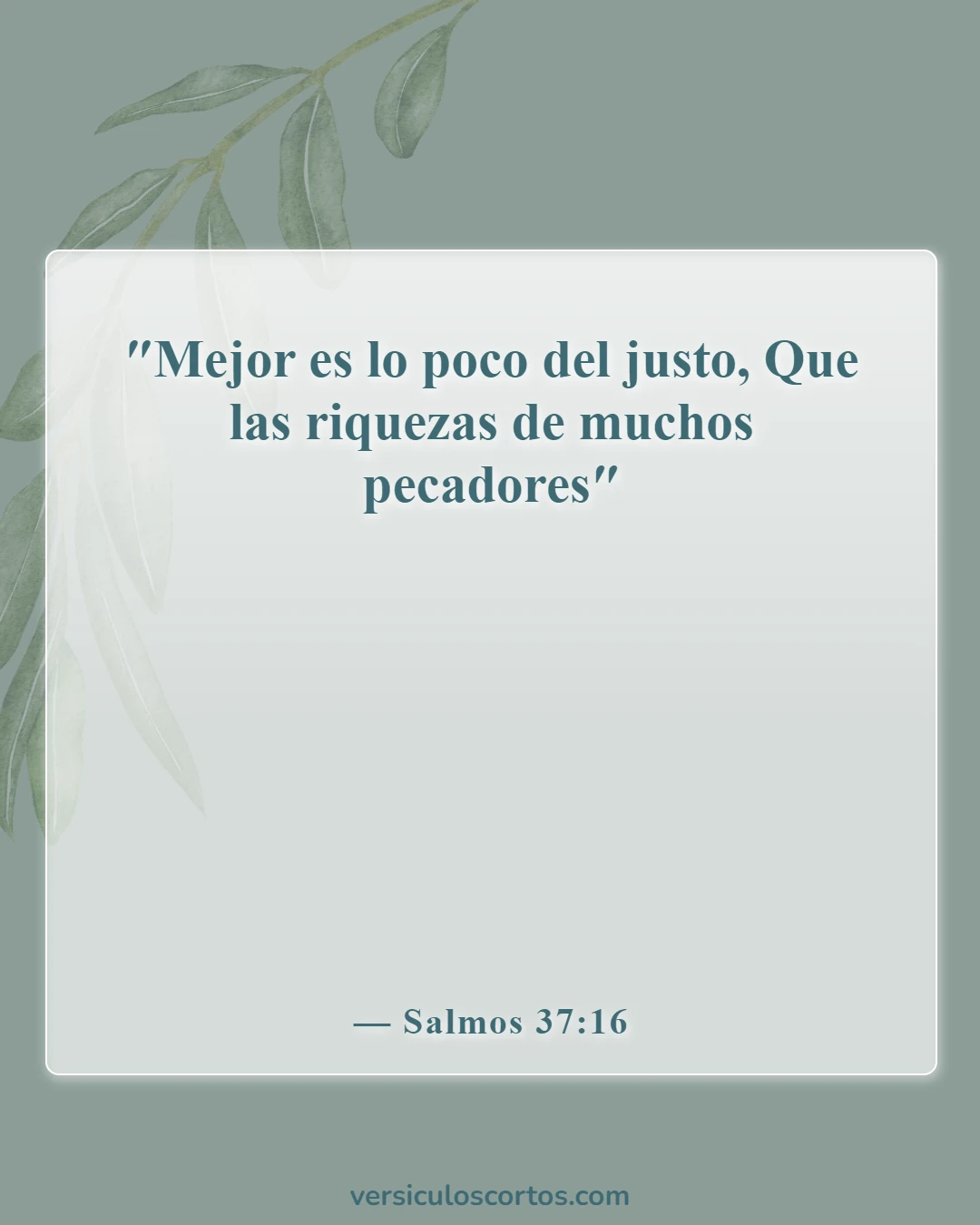 Versículos de la Biblia sobre la lotería (Salmos 37:16)