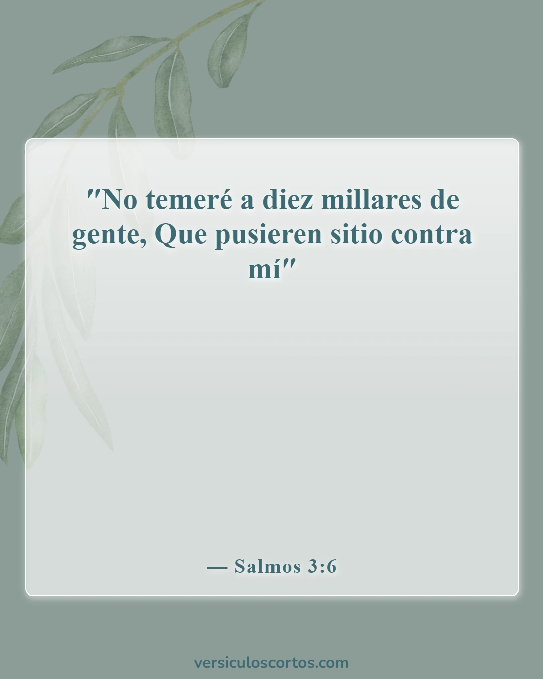 Versículos de la Biblia sobre el miedo (Salmos 3:6)