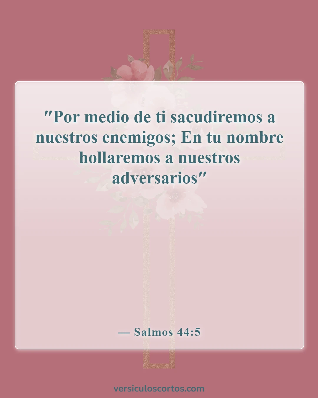 Versículos de la Biblia sobre la victoria en Cristo (Salmos 44:5)