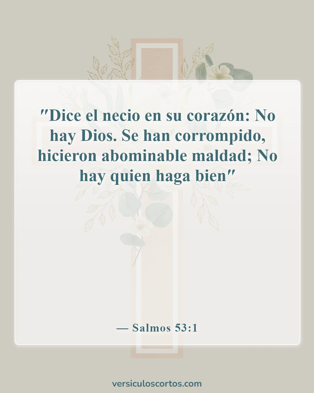 Versículos de la Biblia sobre los ateos (Salmos 53:1)