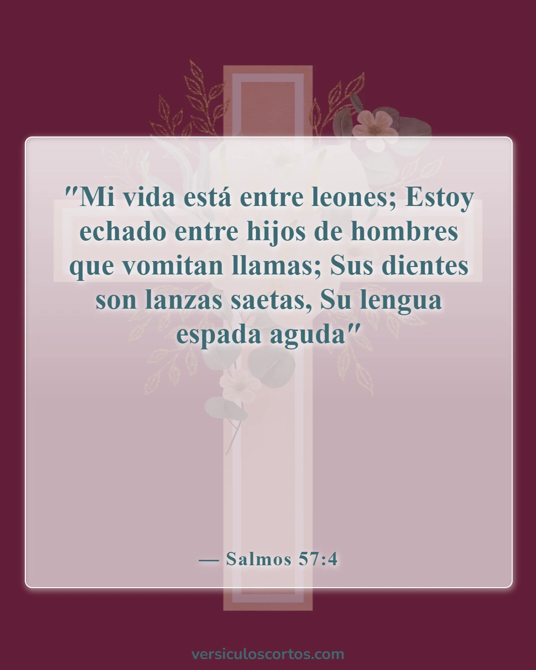Versículos de la Biblia sobre traidores (Salmos 57:4)