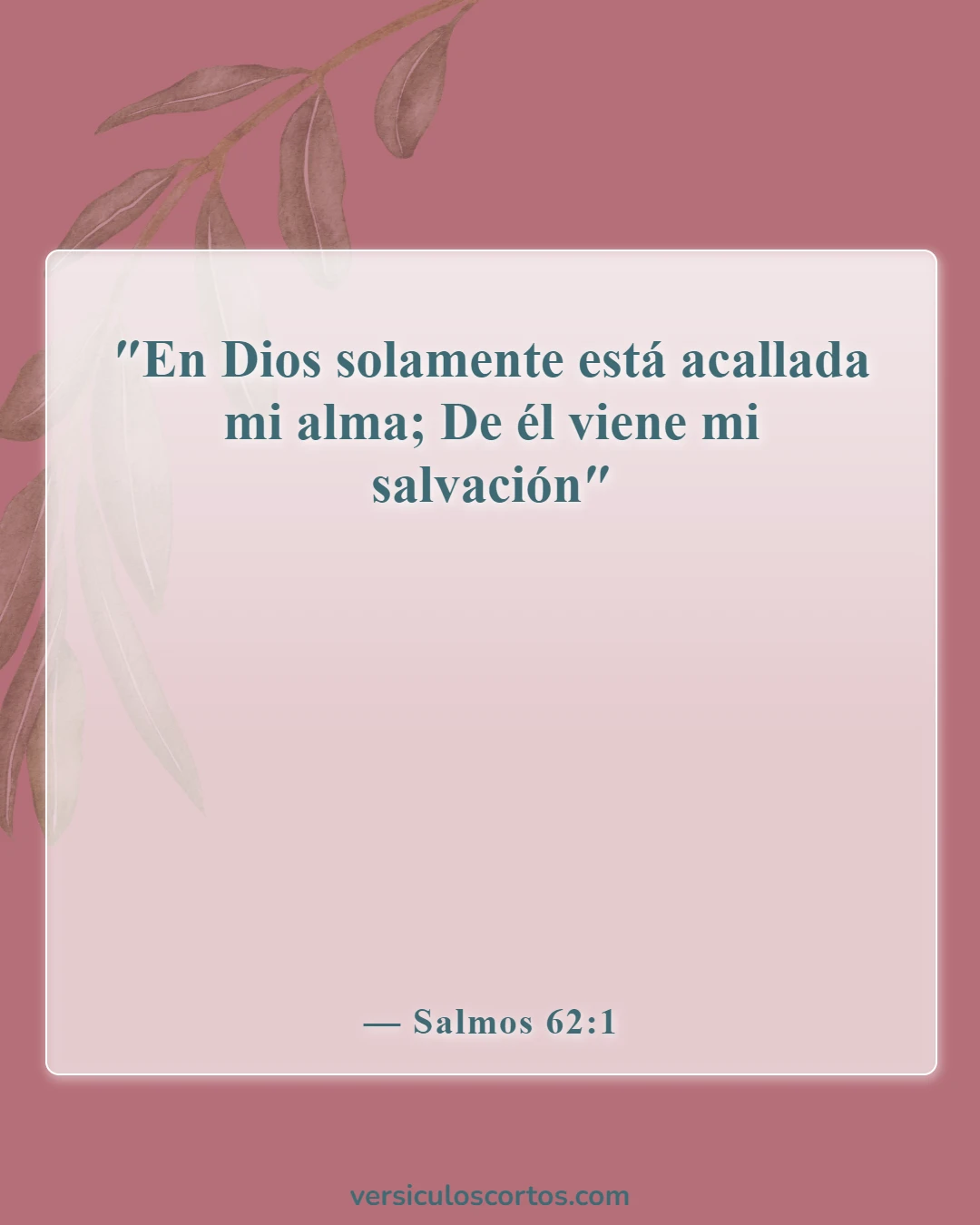 Versículos bíblicos sobre la salvación (Salmos 62:1)