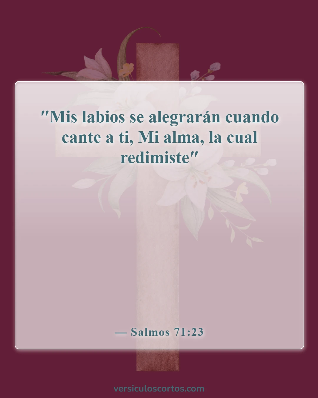 Versículos de la Biblia sobre celebrar cada día (Salmos 71:23)
