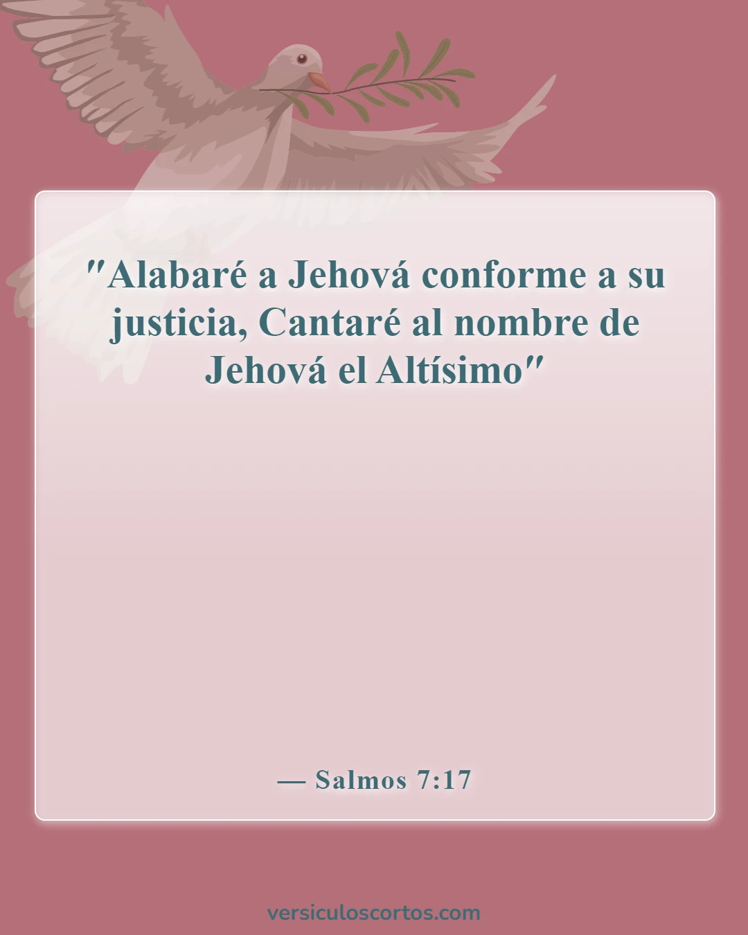 Versículos de la Biblia sobre alabar a Dios (Salmos 7:17)