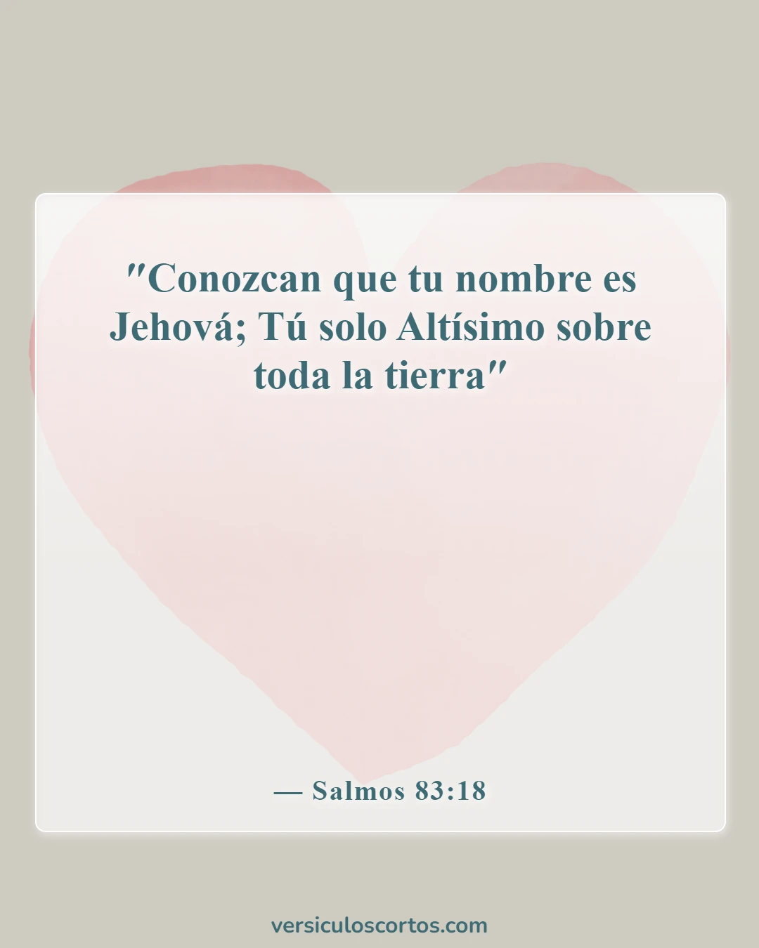 Versículos de la Biblia sobre Jehová (Salmos 83:18)