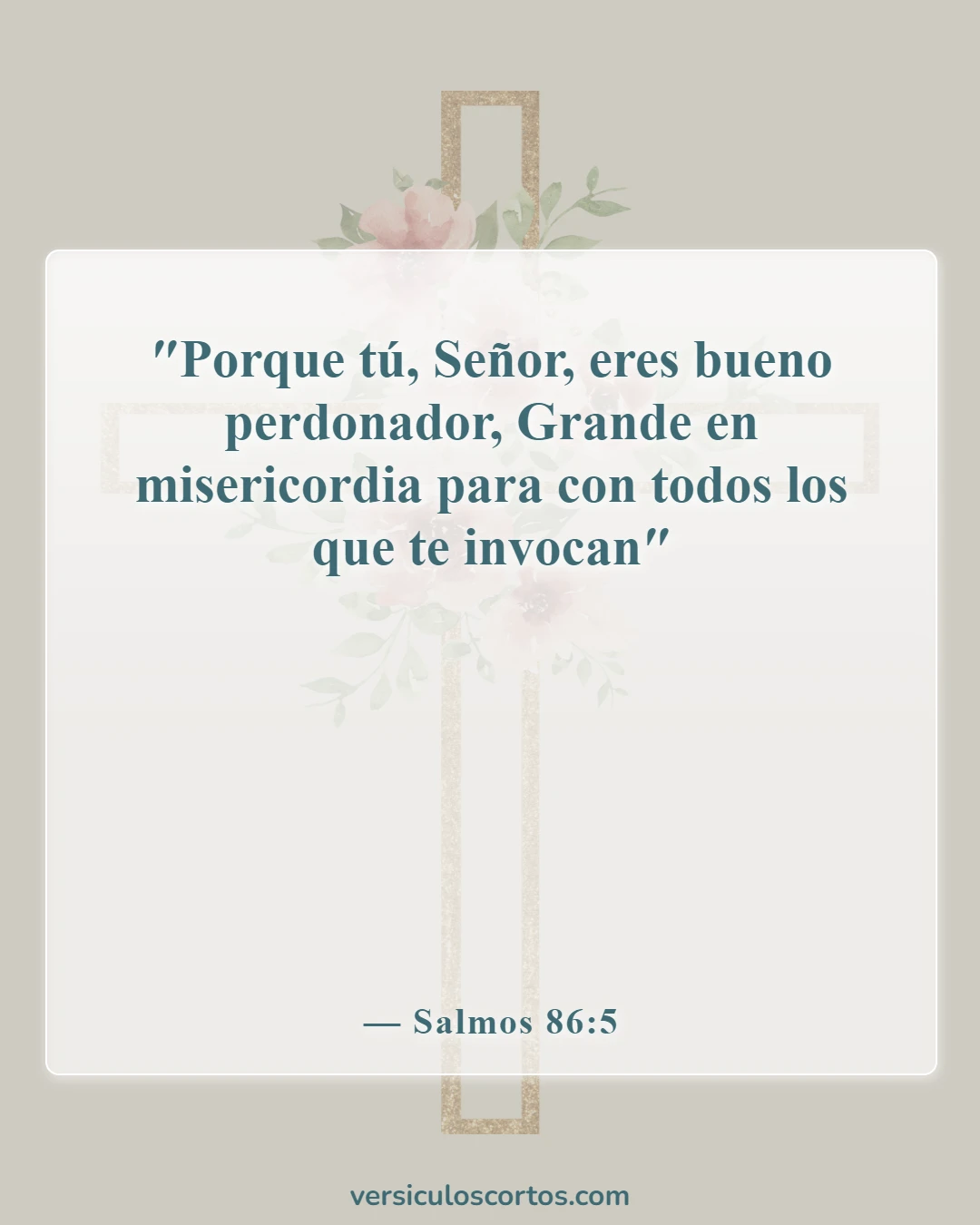 Versículos de la Biblia sobre el perdón de los pecados (Salmos 86:5)