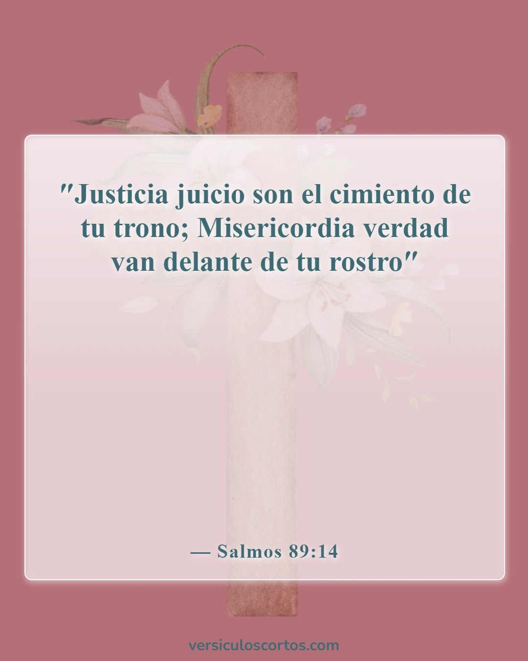 Versículos de la Biblia sobre la misericordia (Salmos 89:14)