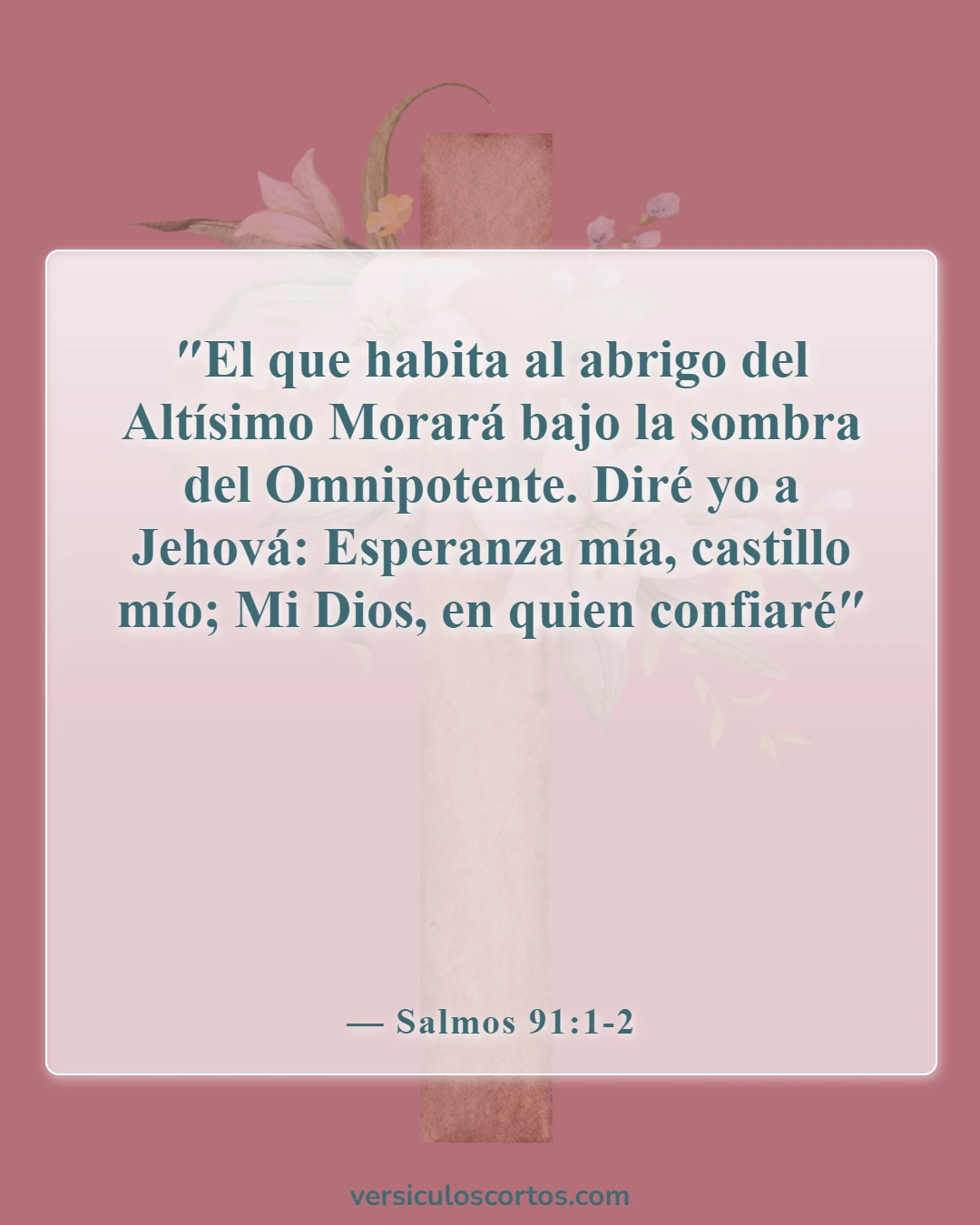 Versículos bíblicos sobre vencer al mundo (Salmos 91:1-2)