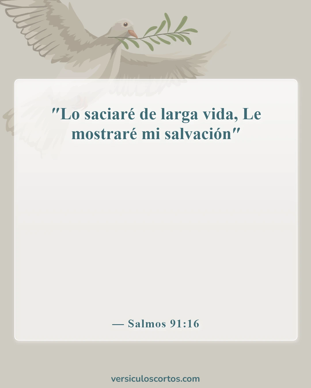 Versículos bíblicos sobre la vida abundante (Salmos 91:16)