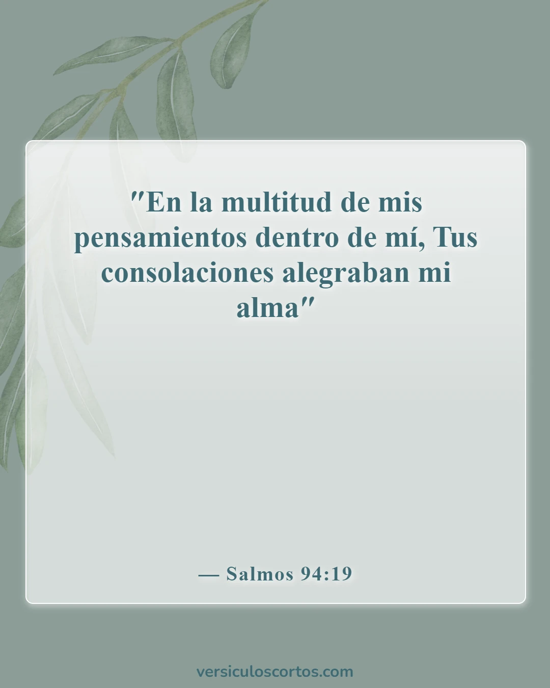 Versículos de la Biblia sobre el miedo (Salmos 94:19)