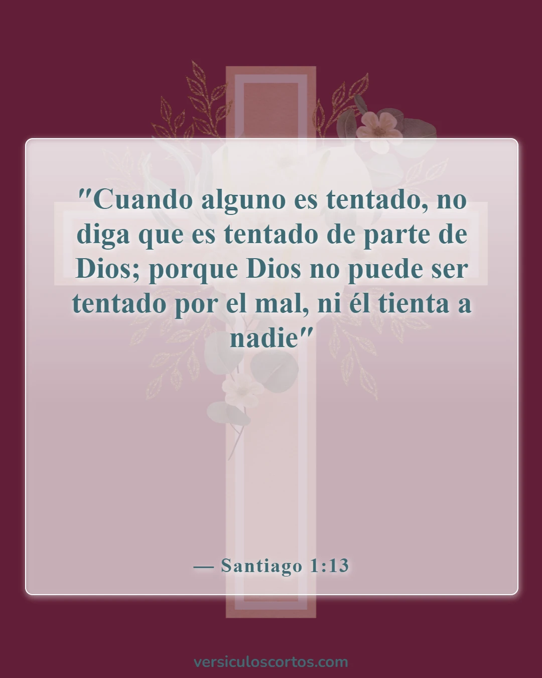 Versículos de la Biblia sobre las tentaciones (Santiago 1:13)
